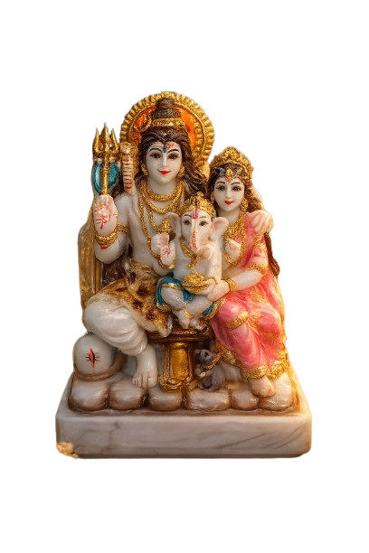 Shiva Parivar Marble Idol