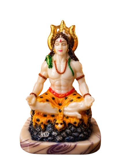 Lord Shiva Meditating Marble Idol
