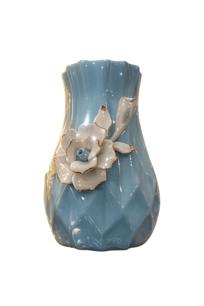 Light Blue Ceramic Flower Vase
