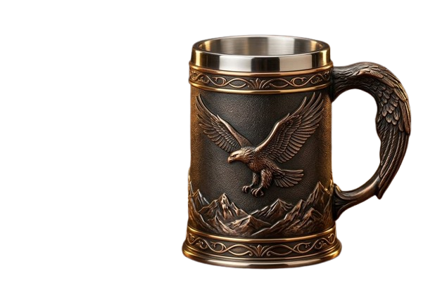 3D Eagle Stainless Steel Tankard Mug